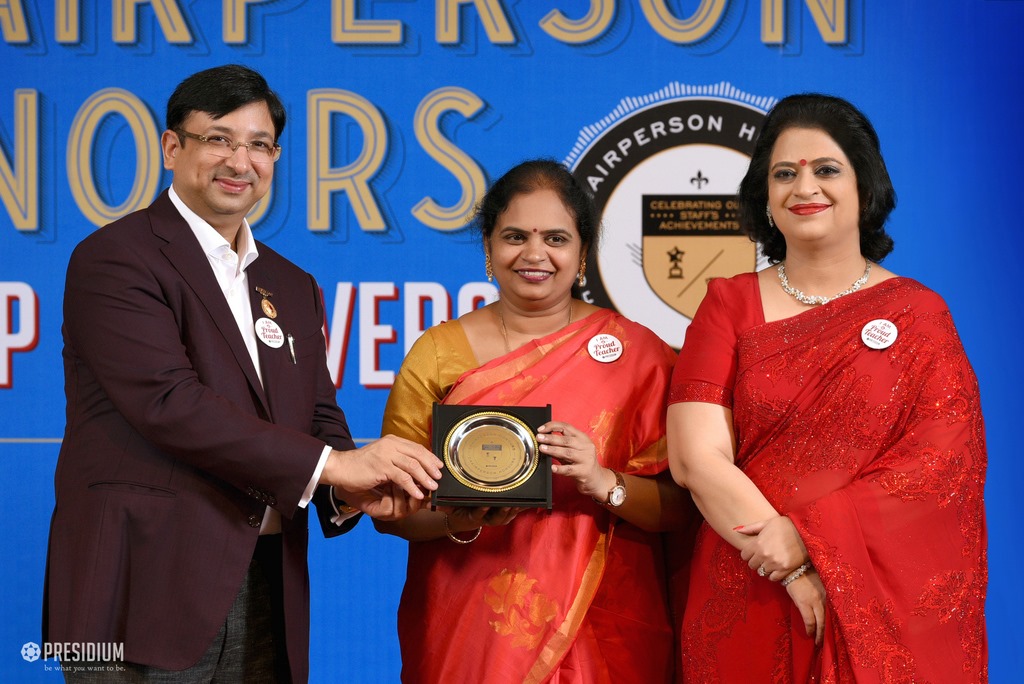 Presidium Gurgaon-57, MRS. SUDHA GUPTA MA’AM  ACKNOWLEDGES TEACHERS  AT CHAIRPERSON HONOURS