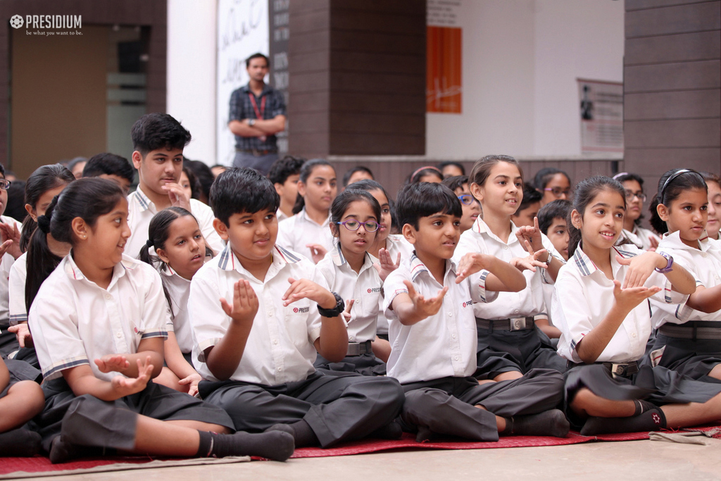 Presidium Gurgaon-57, SPIC MACAY EVENT ENLIVENS WITH MS. LOWEN'S SOULFUL PERFORMANCE