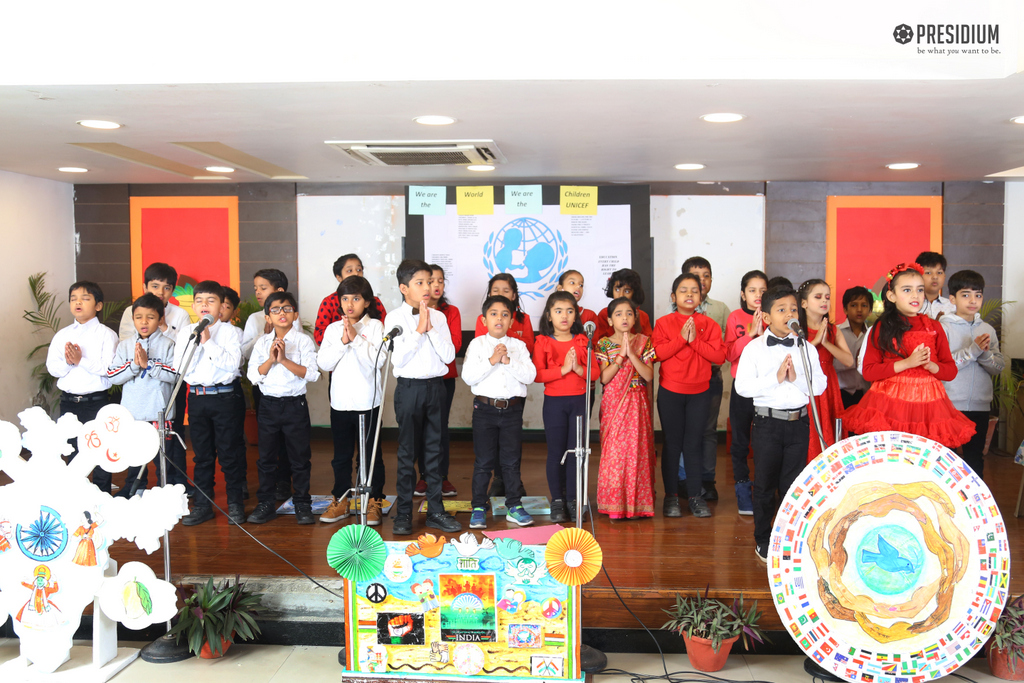 Presidium Gurgaon-57, STUDENTS ORGANIZE SPECIAL ASSEMBLY ON UNICEF DAY