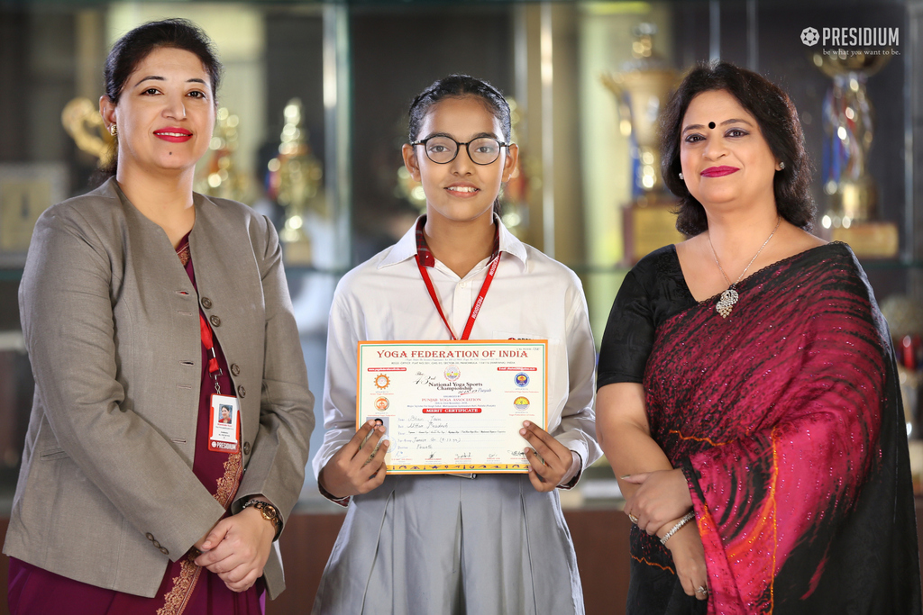 Presidium Indirapuram, VICTORIOUS STUDENTS SHARE THEIR WINNING MOMENTS WITH MRS. GUPTA