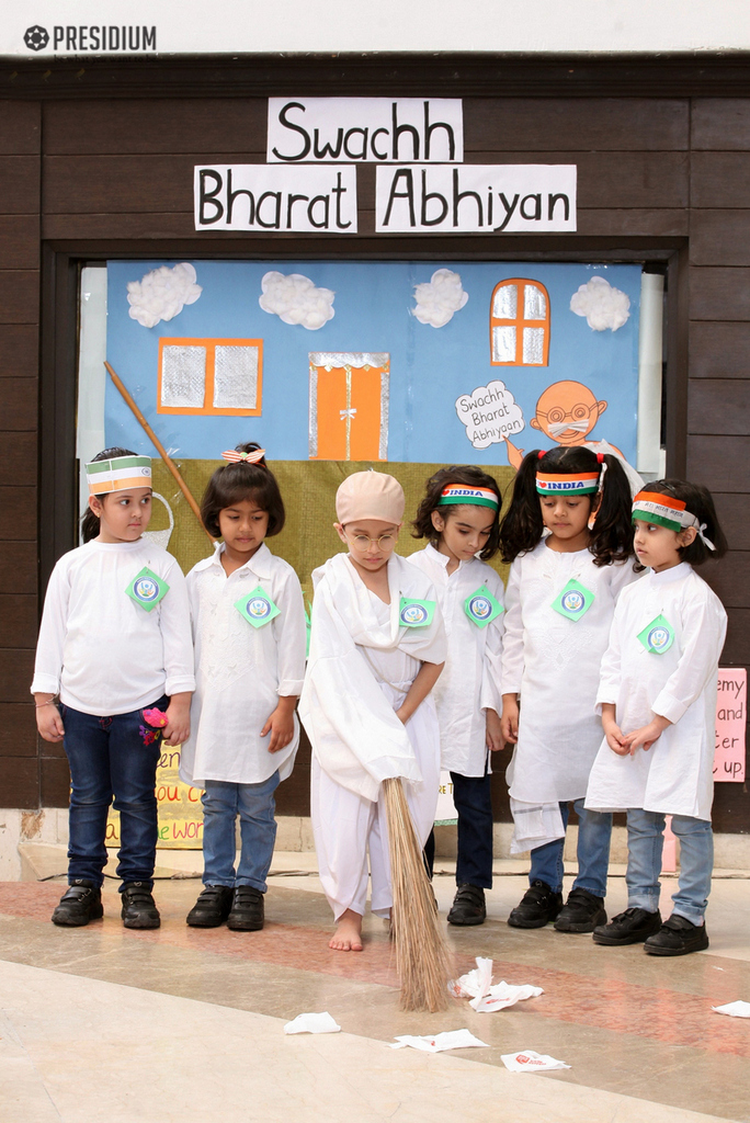 Presidium Indirapuram, YOUNG PRESIDIANS SALUTE 'BAPU' ON THE OCCASION OF GANDHI JAYANTI