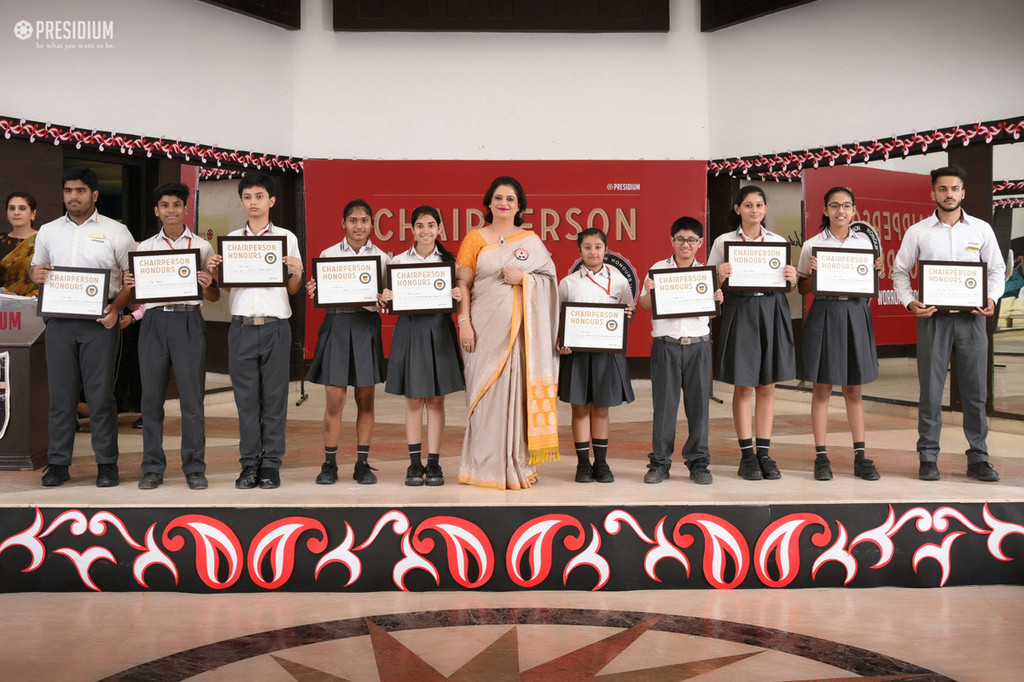 Presidium Indirapuram, SUDHA MA'AM HONOURS THE YOUNG ACHIEVERS OF PRESIDIUM INDIRAPURAM