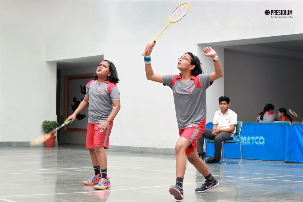 Presidium Gurgaon-57, BADMINTON TOURNAMENT: GIRL POWER LIFTS RUNNERS-UP TROPHY