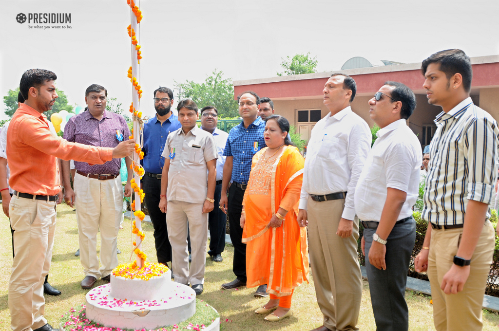 Presidium Rajnagar, PRESIDIANS PROUDLY SALUTE THE TRICOLOUR ON INDEPENDENCE DAY