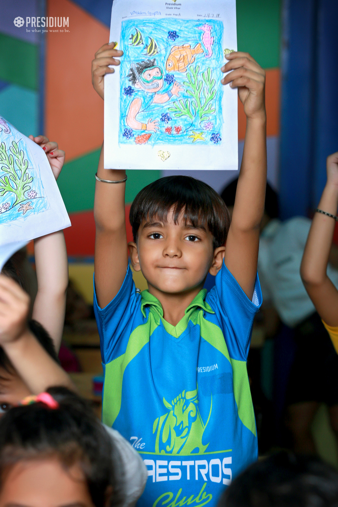 Presidium Vivek Vihar, ARTISTS EXPLORE THE WORLD UNDER WATER IN COLOURING COMPETITION