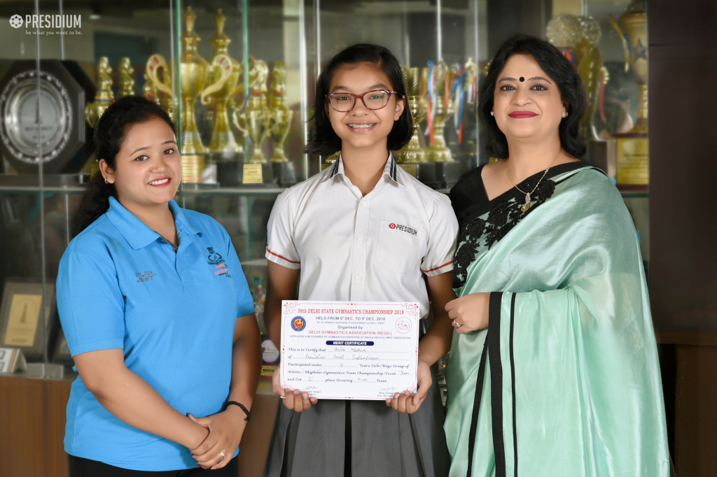 Presidium Indirapuram, PRESIDIANS SHINE AT 58TH DELHI GYMNASTICS CHAMPIONSHIP 