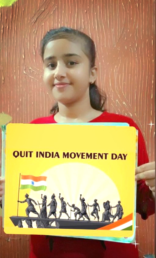 Presidium Punjabi Bagh, STUDENTS REMEMBER GANDHIJI ON QUIT INDIA MOVEMENT DAY