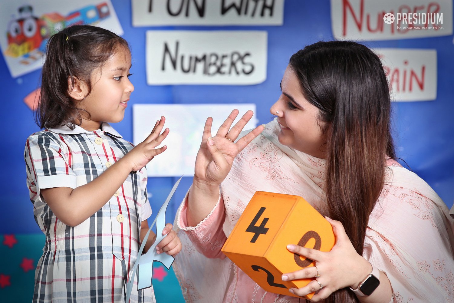 Presidium Punjabi Bagh, STUDENTS STRENGTHEN THEIR MATHS SKILLS WITH NUMBER TRAIN ACTIVITY