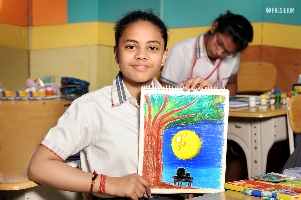 Presidium Pitampura, STUDENTS SHOWCASE THEIR ARTISTIC TALENT WITH ON THE SPOT PAINTING