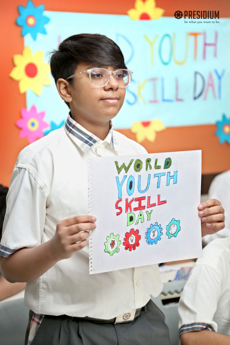 Presidium Indirapuram, STUDENTS OBSERVE WORLD YOUTH SKILL DAY WITH ENGAGING ACTIVITIES