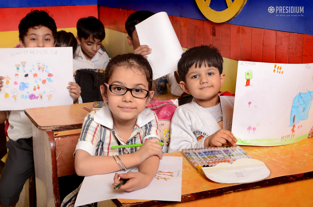 Presidium Vivek Vihar, PAINTING DREAMS ON A CANVAS AT DRAWING & COLOURING COMPETITION