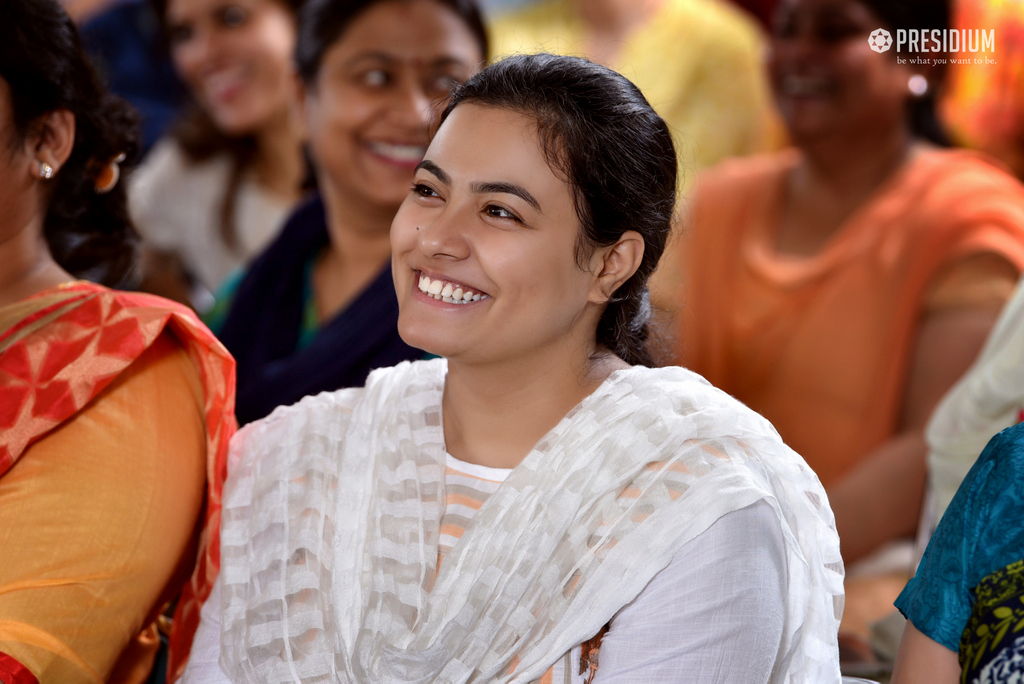 Presidium Indirapuram, CHAIRPERSON, MRS SUDHA GUPTA CONDUCTS AN INCITING SEMINAR ON ‘BEING