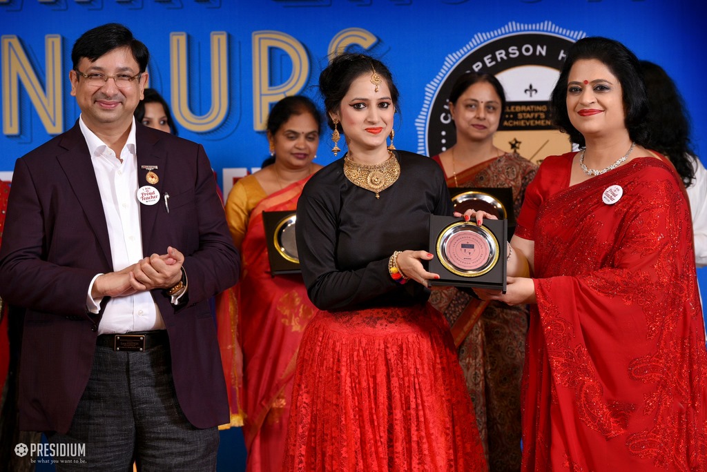 Presidium Gurgaon-57, MRS. SUDHA GUPTA MA’AM  ACKNOWLEDGES TEACHERS  AT CHAIRPERSON HONOURS