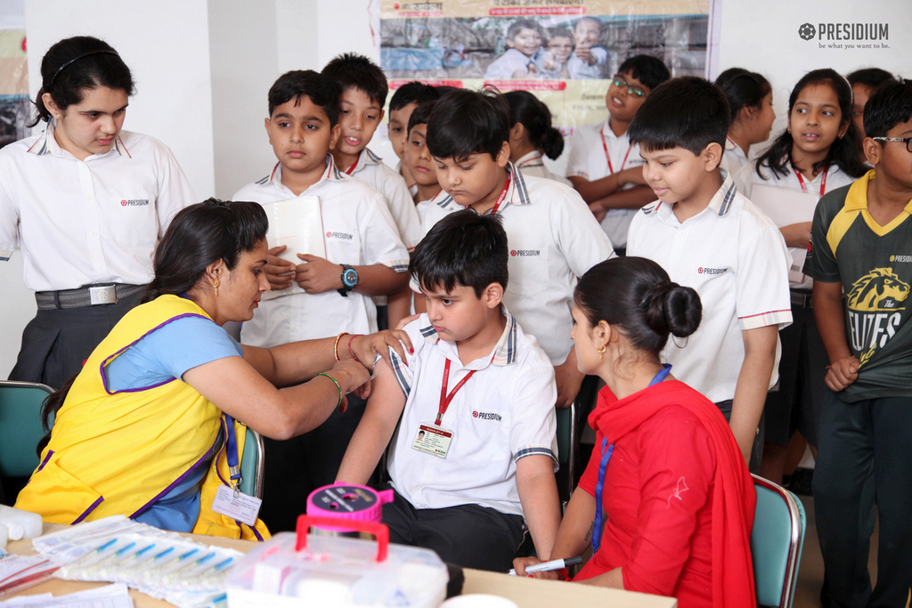 Presidium Gurgaon-57, PRESIDIUM ORGANIZES MR VACCINATION CAMP FOR STUDENTS