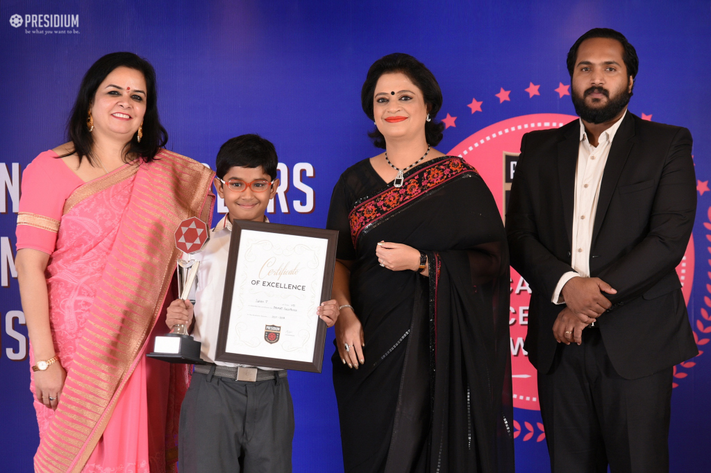 Presidium Gurgaon-57, YOUNG ACHIEVERS HONOURED AT ACADEMIC EXCELLENCE AWARDS 2018