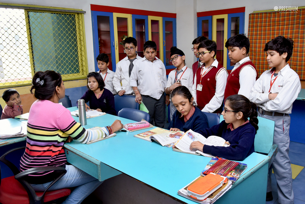 Presidium Indirapuram, YOUNG PHILANTHROPISTS VISIT SPARSH TO SEE THEIR SPECIAL FRIENDS