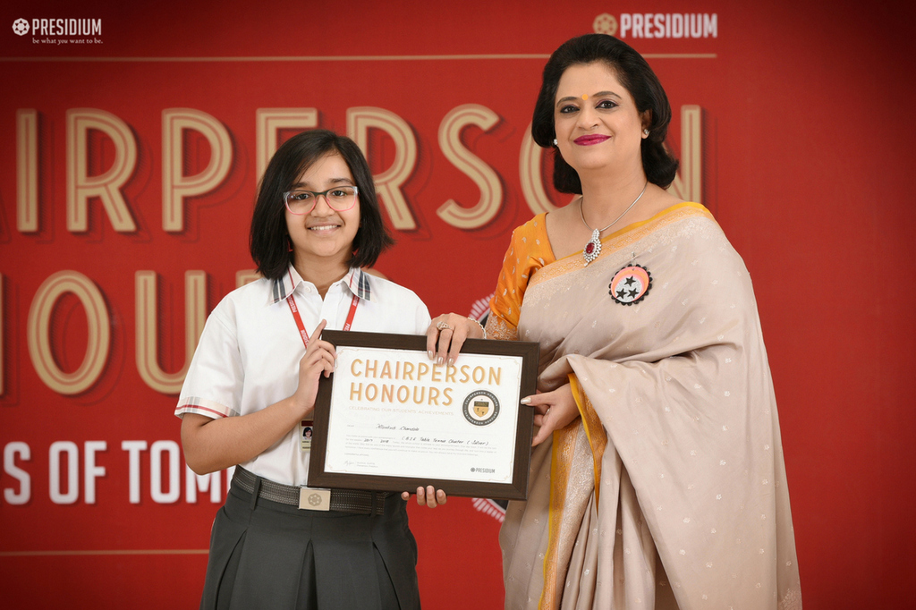 Presidium Indirapuram, SUDHA MA'AM HONOURS THE YOUNG ACHIEVERS OF PRESIDIUM INDIRAPURAM