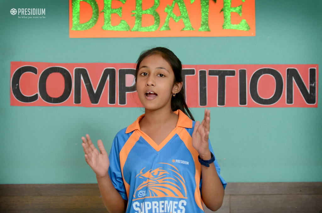 Presidium Rajnagar, DEBATE COMPETITION ENHANCES PUBLIC SPEAKING SKILLS OF PRESIDIANS