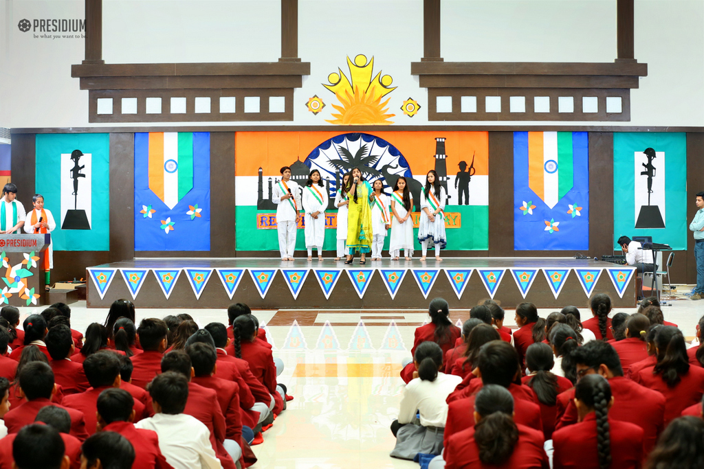 Presidium Indirapuram, STUDENTS CELEBRATE THE UNITY OF INDIA WITH MRS.SUDHA GUPTA