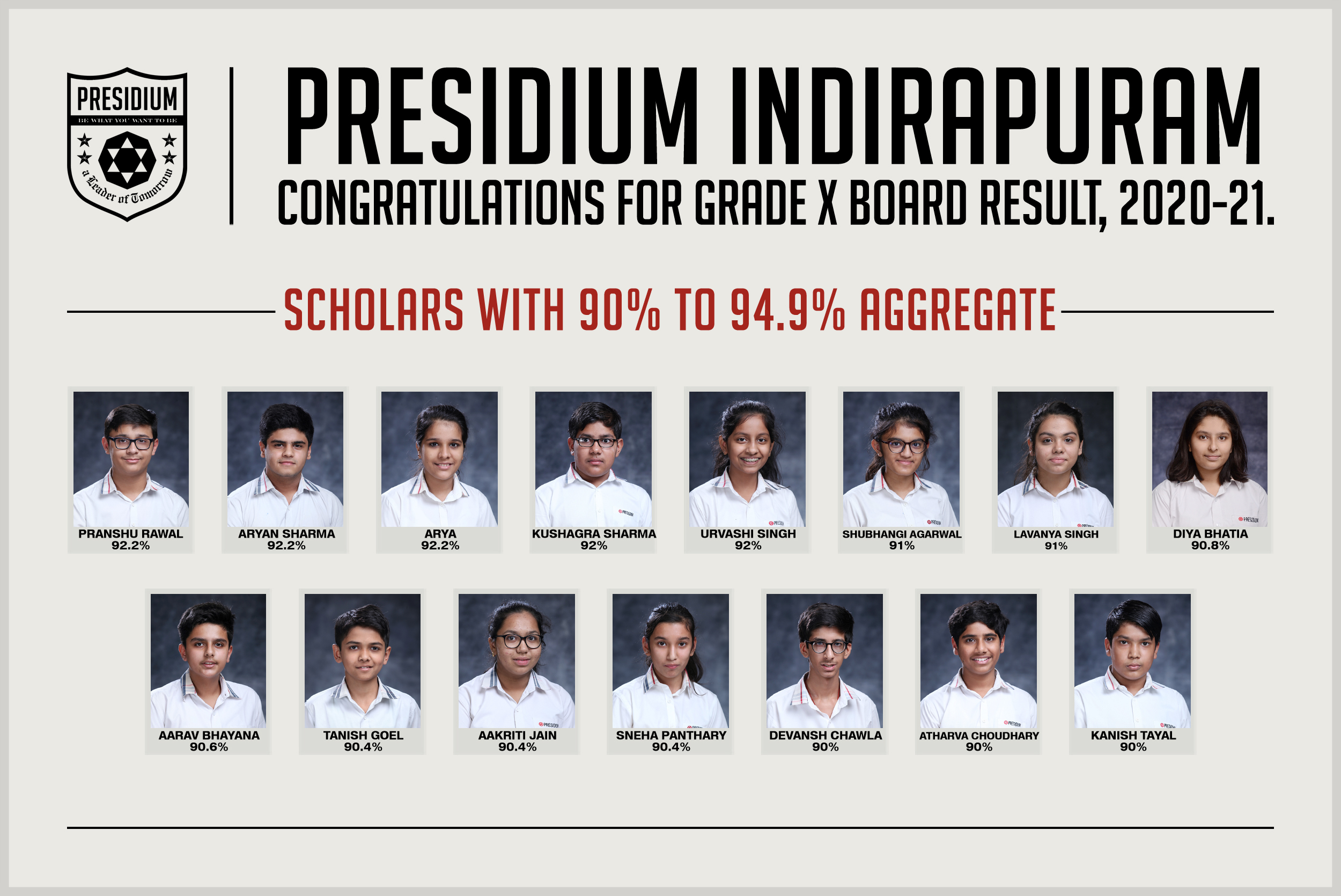 Presidium Indirapuram, CBSE GRADE X RESULTS(2020-21): PRESIDIANS ACE WITH PERFECT SCORES Presidium Indirapuram, CBSE GRADE X RESULTS(2020-21): PRESIDIANS ACE WITH PERFECT SCORES