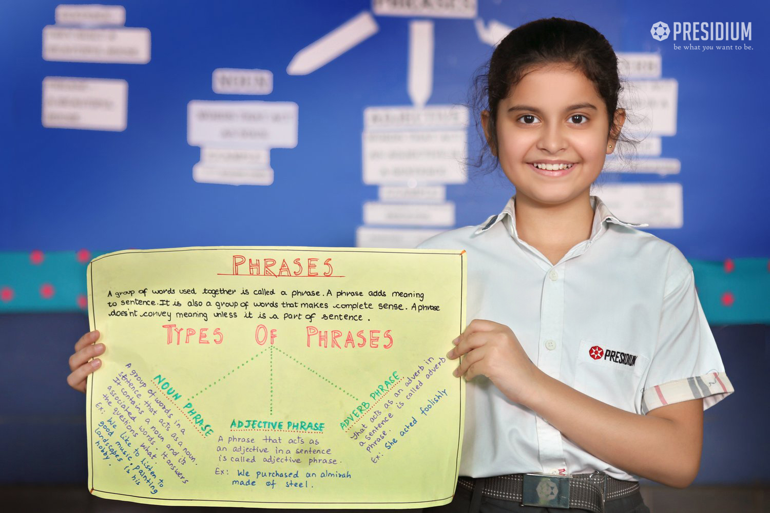 Presidium Punjabi Bagh, STUDENTS LEARN THE DIFFERENCE B/W A SENTENCE & PHRASE