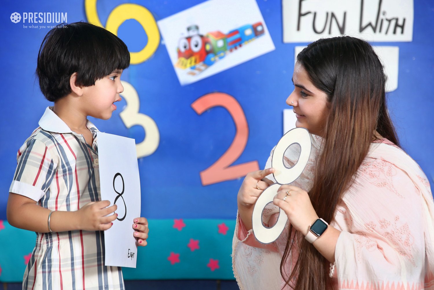 Presidium Punjabi Bagh, STUDENTS STRENGTHEN THEIR MATHS SKILLS WITH NUMBER TRAIN ACTIVITY