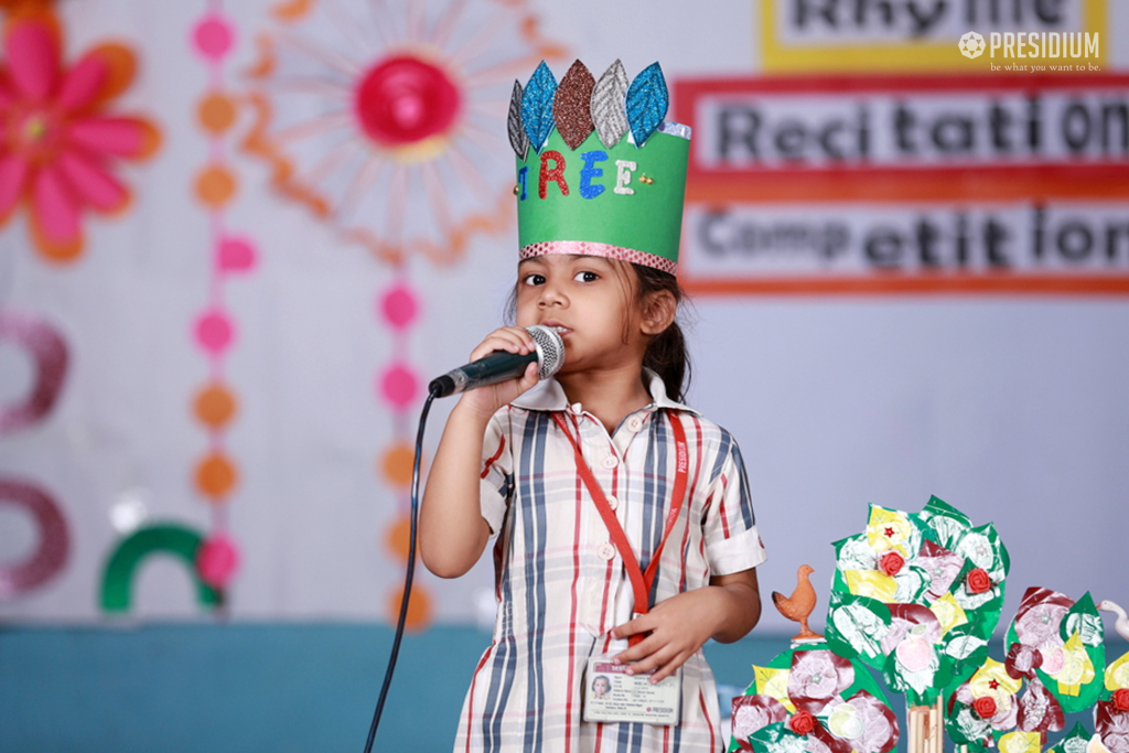 Presidium Vivek Vihar, RHYME RECITATION COMPETITION ENHANCES CONFIDENCE OF STUDENTS