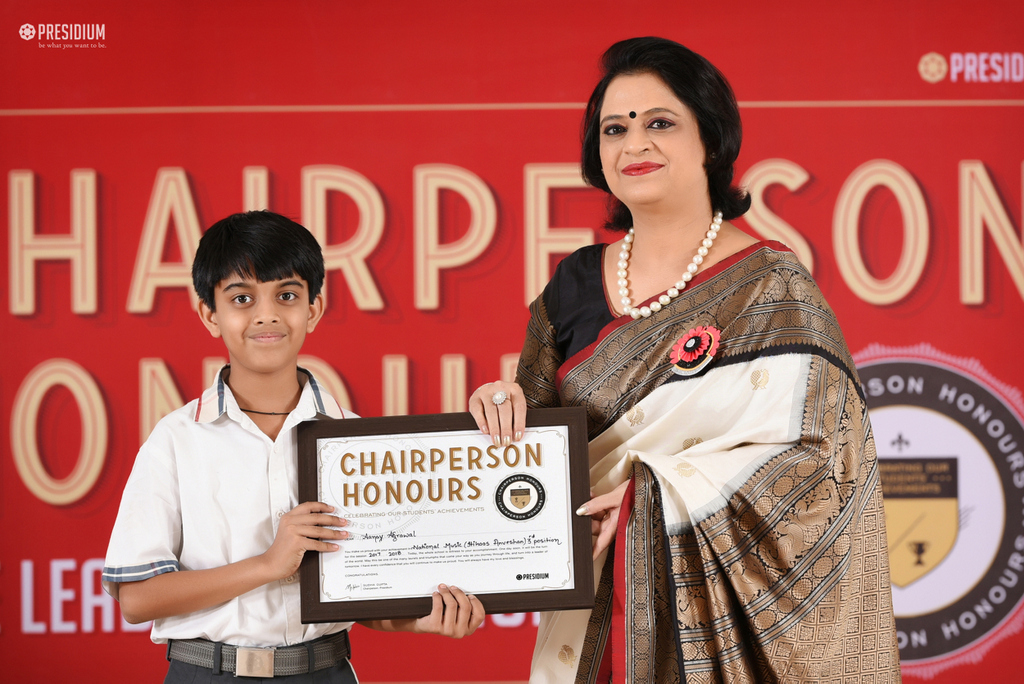 Presidium Indirapuram, OUR YOUNG ACHIEVERS ACKNOWLEDGED BY CHAIRPERSON OF PRESIDIUM