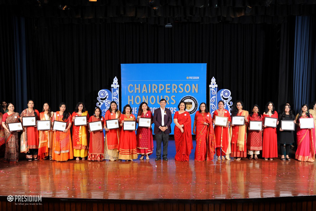 Presidium Gurgaon-57, MRS. SUDHA GUPTA MA’AM  ACKNOWLEDGES TEACHERS  AT CHAIRPERSON HONOURS