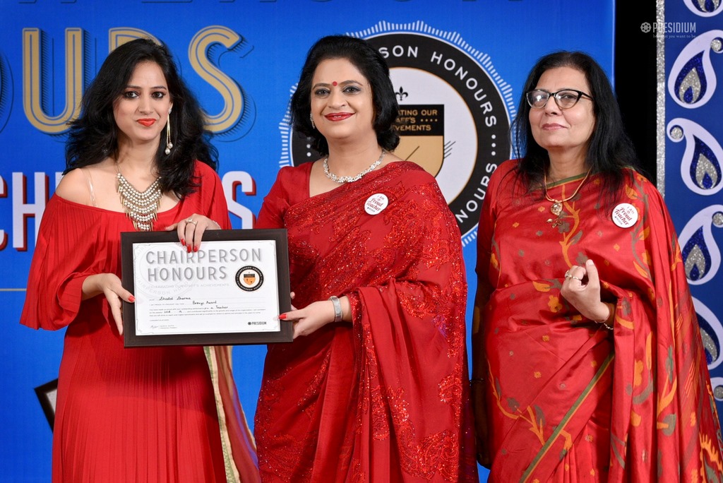 Presidium Gurgaon-57, MRS. SUDHA GUPTA MA’AM  ACKNOWLEDGES TEACHERS  AT CHAIRPERSON HONOURS