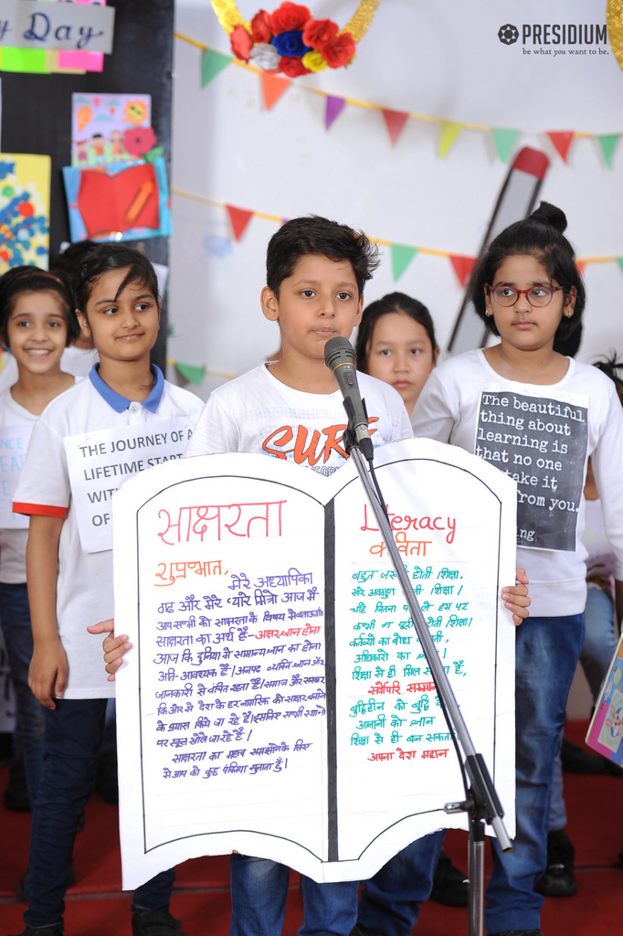 Presidium Gurgaon-57, PRESIDIANS TALK ABOUT ‘LITERACY & MULTILINGUALISM’ ON LITERACY DAY