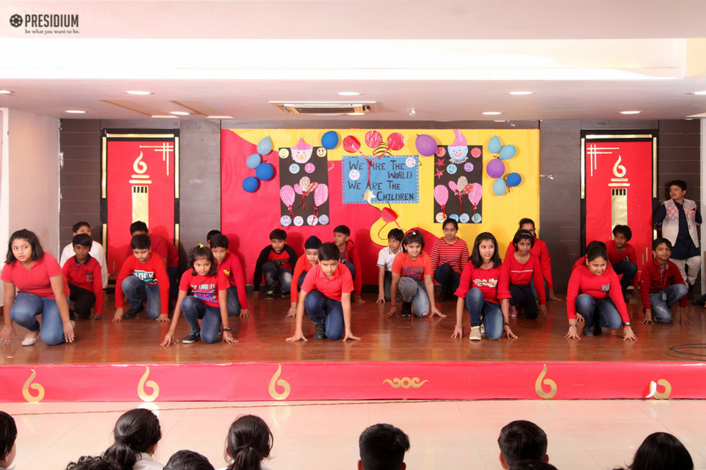 Presidium Gurgaon-57, TEACHERS PRESENT A BEAUTIFUL ASSEMBLY ON CHILDREN’S DAY