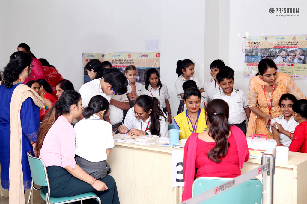Presidium Gurgaon-57, PRESIDIUM ORGANIZES MR VACCINATION CAMP FOR STUDENTS