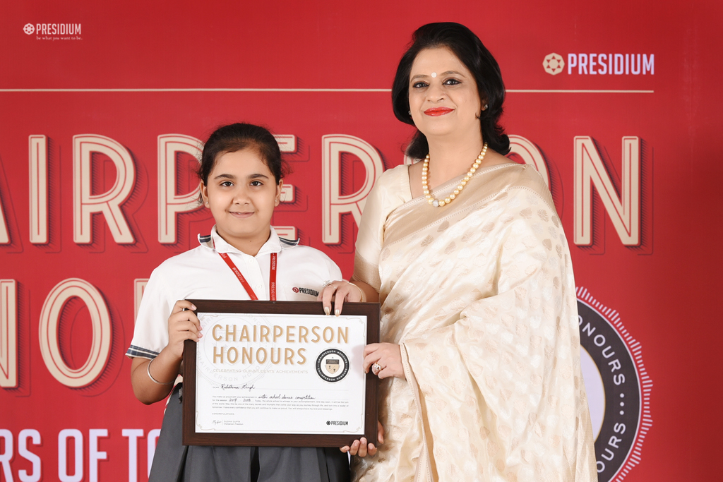 Presidium Gurgaon-57, SUDHA MA'AM HONOURS YOUNG ACHIEVERS OF PRESIDIUM GURGAON