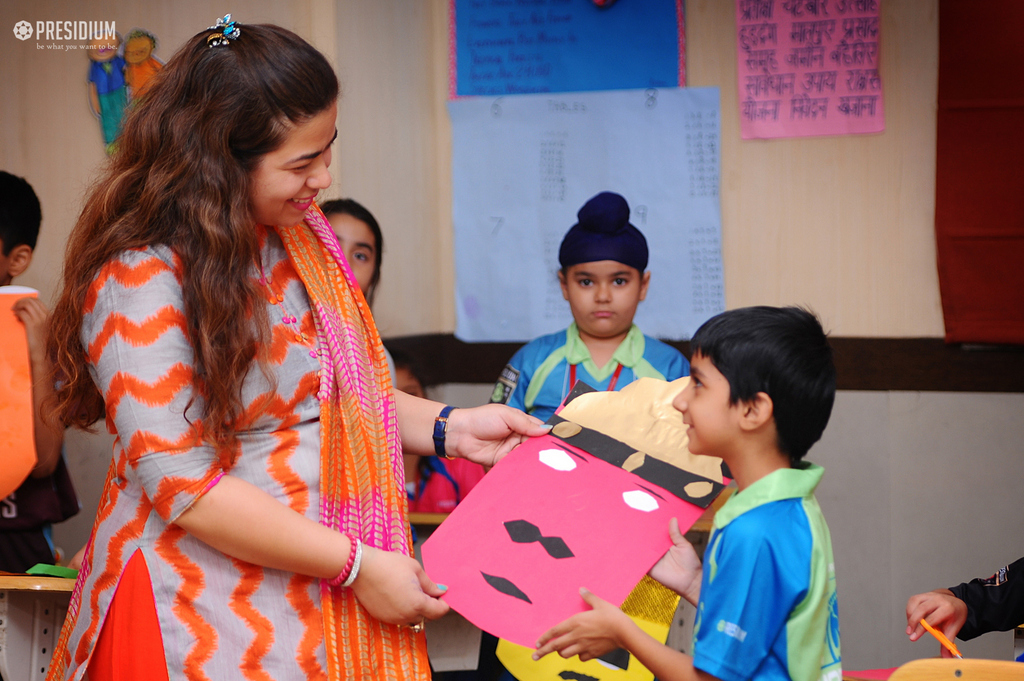 Presidium Gurgaon-57, MASK MAKING ACTIVITY SPOTS NOVEL SKILLS OF THE PRESIDIANS