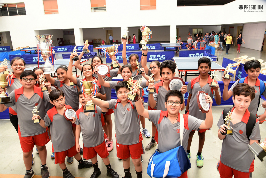 Presidium Indirapuram, CHAMPIONS OF IP OUTSHINE IN THE INTER-PRESIDIUM TABLE TENNIS