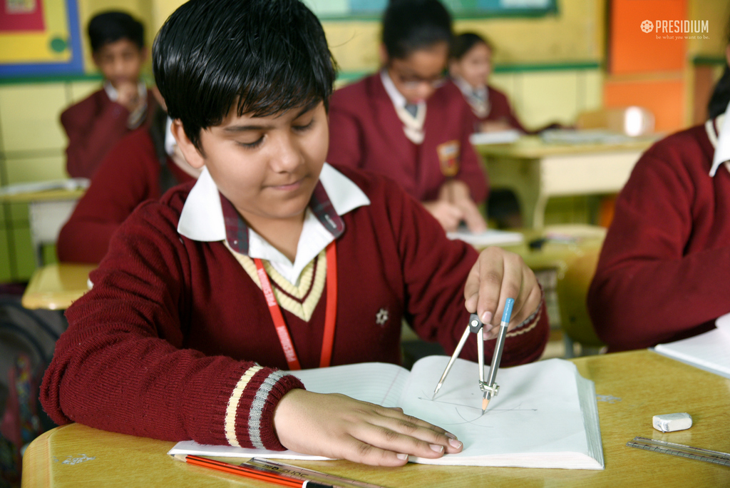 Presidium Punjabi Bagh, PRESIDIANS ENHANCE THEIR SKILLS IN PRACTICAL GEOMETRY CLASS