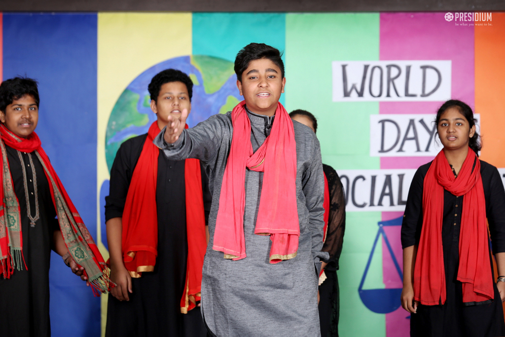 Presidium Rajnagar, PRESIDIANS ORGANISE SPECIAL ASSEMBLY ON WORLD SOCIAL JUSTICE DAY