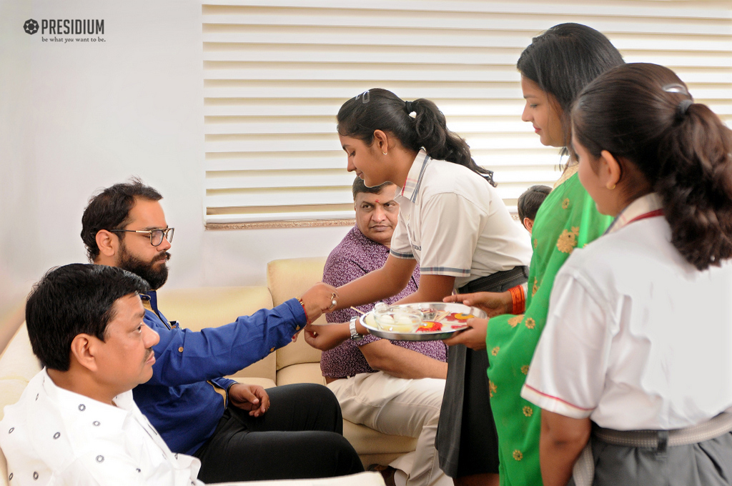 Presidium Rajnagar, PRESIDIANS VISIT ESTEEMED OFFICIALS AND SCHOOL TRUSTEE ON RAKSHABANDHAN