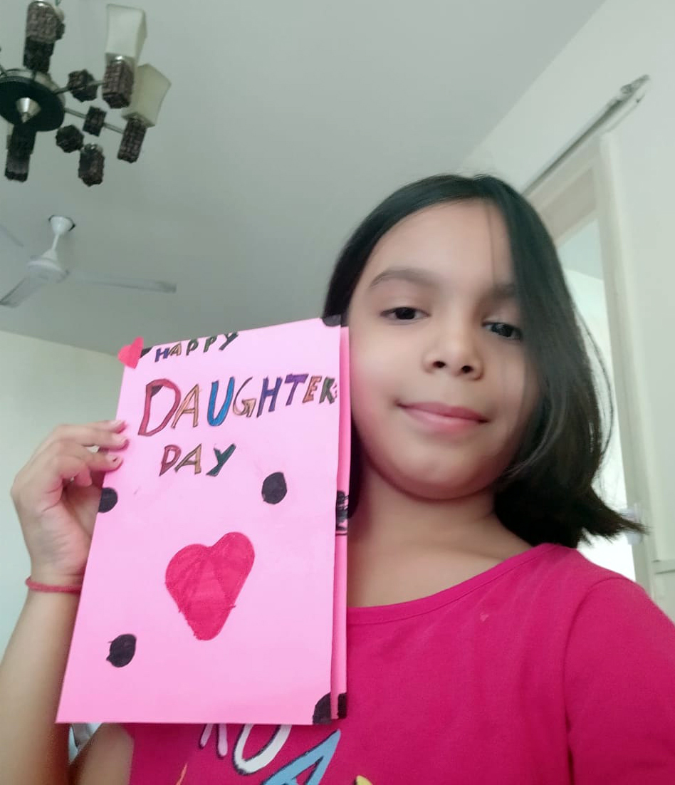 Presidium Gurgaon-57, STUDENTS CELEBRATE DAUGHTER’S DAY WITH A CARD MAKING ACTIVITY