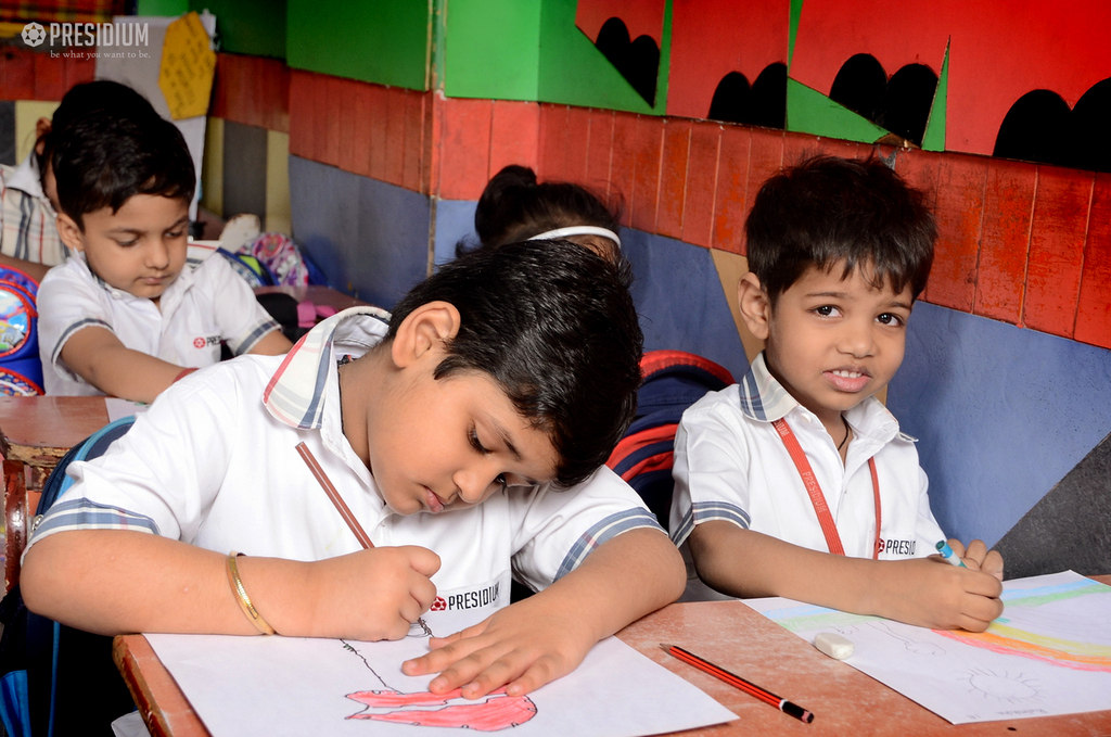 Presidium Vivek Vihar, PAINTING DREAMS ON A CANVAS AT DRAWING & COLOURING COMPETITION