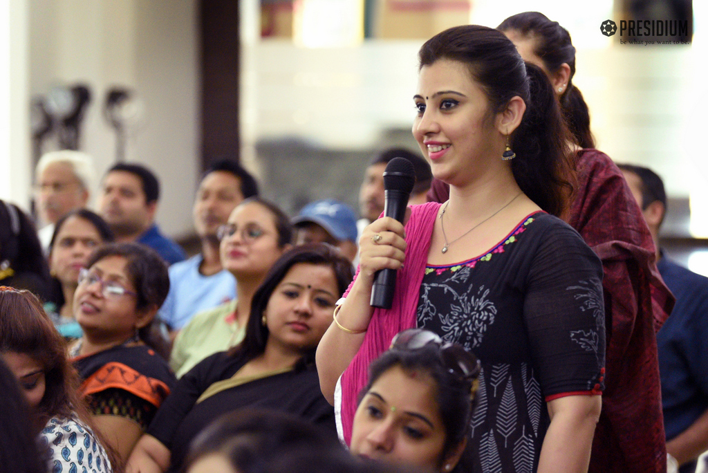 Presidium Indirapuram, CHAIRPERSON, MRS SUDHA GUPTA CONDUCTS AN INCITING SEMINAR ON ‘BEING