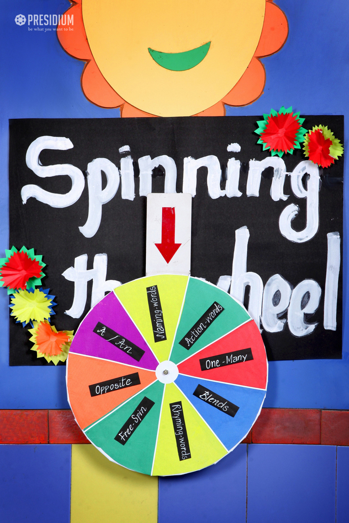 Presidium Dwarka-6, PRESIDIANS LEARN GRAMMAR WITH SPIN THE WHEEL ACTIVITY!