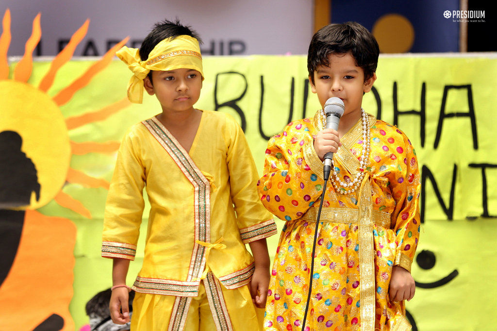 Presidium Dwarka-6, STUDENTS SPREAD TEACHINGS OF LORD BUDDHA ON BUDDHA PURNIMA