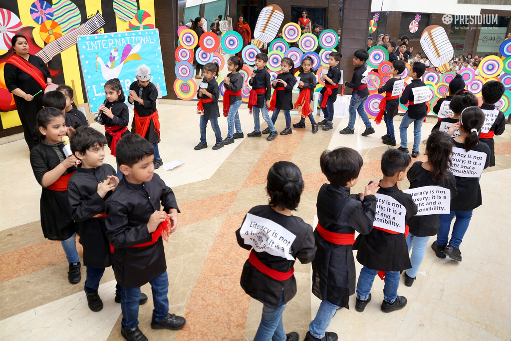 Presidium Indirapuram, WORLD LITERACY DAY: LET’S  PLEDGE TO LEND A ‘READING’ HAND!