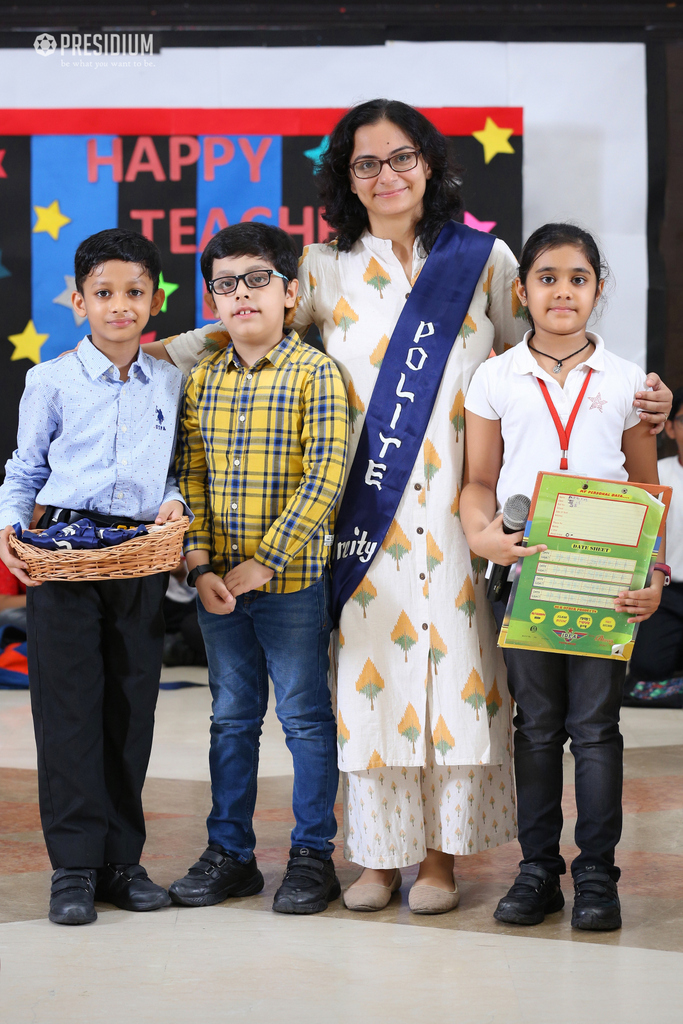 Presidium Indirapuram, PRESIDIANS HONOUR THEIR MENTORS ON TEACHER’S DAY