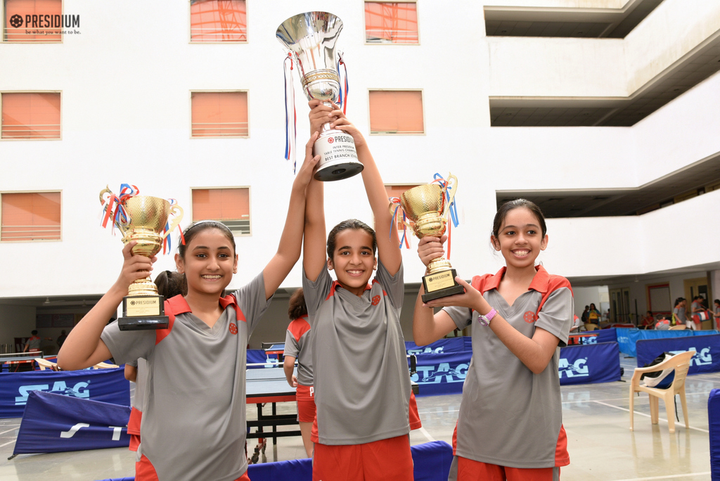 Presidium Indirapuram, CHAMPIONS OF IP OUTSHINE IN THE INTER-PRESIDIUM TABLE TENNIS