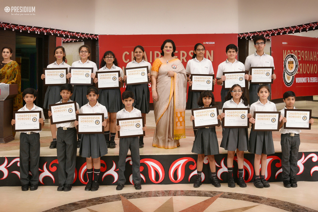 Presidium Indirapuram, SUDHA MA'AM HONOURS THE YOUNG ACHIEVERS OF PRESIDIUM INDIRAPURAM